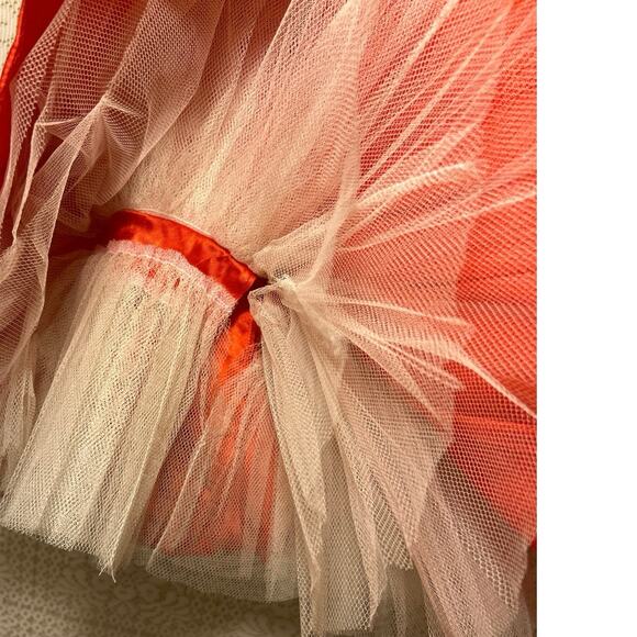 Vtg Red Satin Girls Nautical Sailor Costume Dress approx. SZ 9-12yrs - Picture 6 of 8